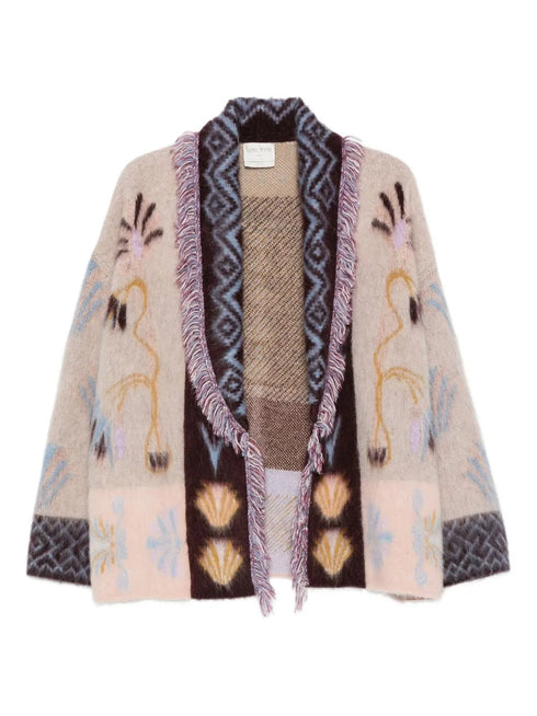 FORTE FORTE JACQUARD LONGLINE CARDIGAN